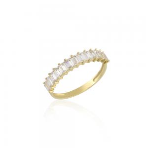 Sıralı Baget Taşlı Yüzük