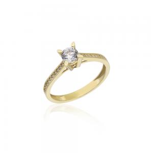 Sarı Altın Tektaş Yüzük