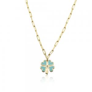 Mavi Mineli Şans Kolye