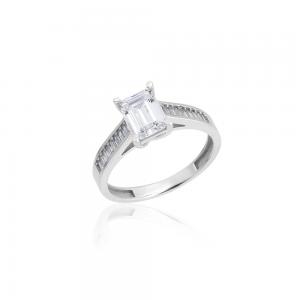 Beyaz Altın Baget Yüzük