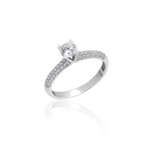 Beyaz Altın Tektaş Yüzük