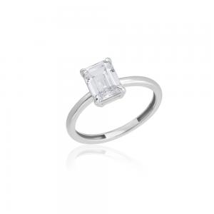 Beyaz Altın Tektaş Yüzük