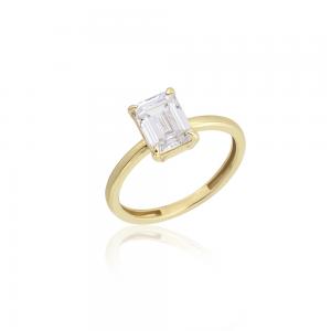 Sarı Altın Tektaş Yüzük