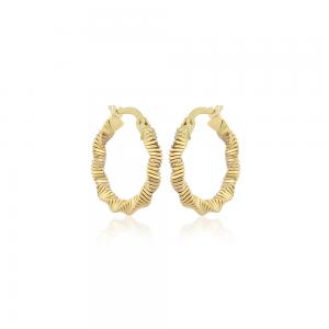 Modern Çizgili Halka Küpe